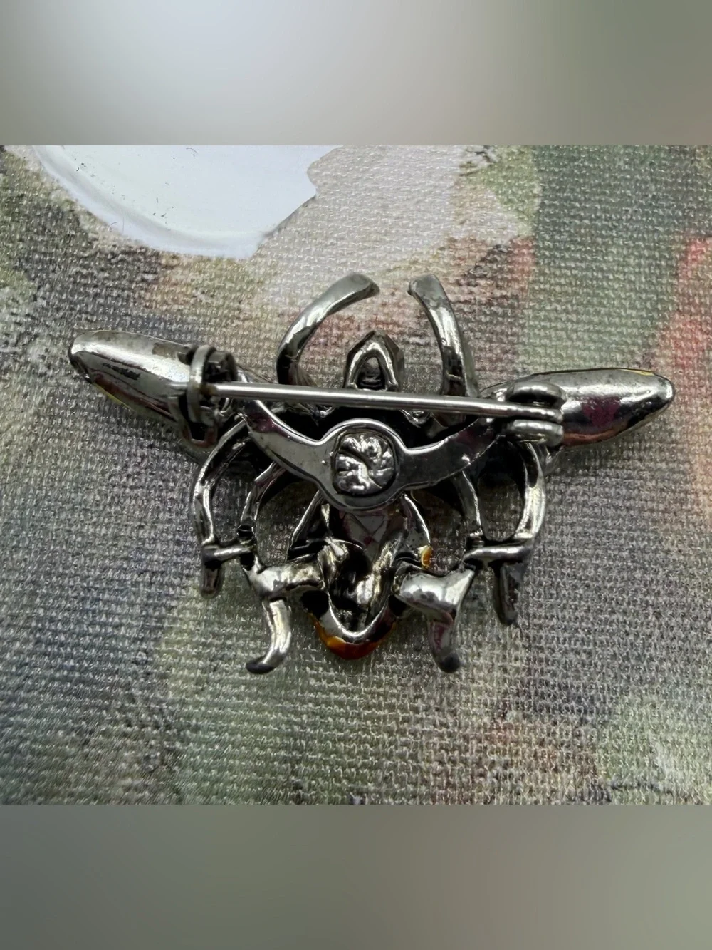 Amber Yellow Bee Brooch Pin